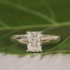 Explore this radiant cut lab grown diamond ring, offering stunning brilliance and eco-friendly beauty. A perfect choice for a timeless and elegant engagement ring.